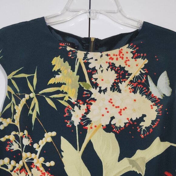 Ted Baker Harleem Fourties Bloom Pleaded Dress Size 2 (6/US) - Picture 3 of 10